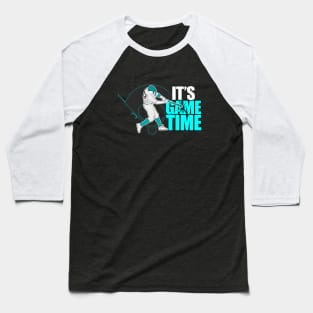 It's Game Time - Baseball (Aqua) Baseball T-Shirt